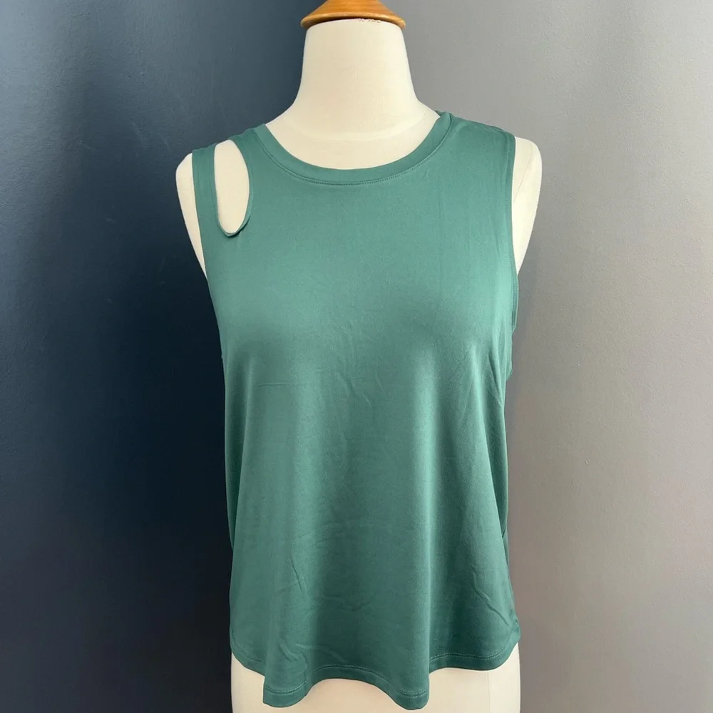 Balance Collection Women’s Teal Cutout Athletic Tank Top Medium - Picture 1 of 8